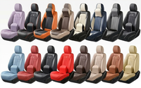Ensemble complet de housses de siège de voiture en cuir 5 pièces, comprenant des coussins de siège avant et arrière, adaptées aux véhicules General Motors.