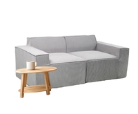 Canapé modulaire convertible carré moderne en velours côtelé pour salon