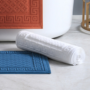 LOGO personnalisé hôtel luxe très absorbant antidérapant 100% coton salle de bain serviette de pied Jacquard <span class=keywords><strong>tapis</strong></span> de bain <span class=keywords><strong>tapis</strong></span> de salle de bain <span class=keywords><strong>tapis</strong></span> de bain - Product Image 3