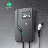 Estación de Carga Inteligente para Vehículos Eléctricos, 7KW, Trifásica, CA, con RFID, WiFi, OCPP, Pantalla LCD, Tipo 2, Control por Aplicación, WrightCharge