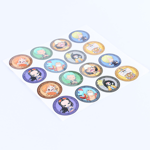 vinyl custom logo printing reward decals kiss cut sheet round sticker label for kids cartoon - Product Image 2
