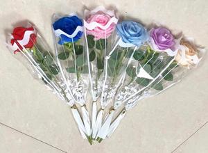 <b>Large</b> LED Glow Rose Bouquet with Ribbon Valentine's Day Gift, Home Decor, Wedding <b>Ornament</b>, Party Toy - Product Image 5