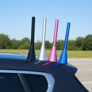 Antena Universal para Auto de 10cm, Opciones de Color Negro, Plateado, Rosa y Azul, para Montaje en Techo de Vehículo - Product Image 3