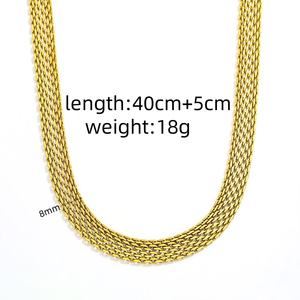 JOOLIM Prêt à Expédier Chaîne <span class=keywords><strong>Serpent</strong></span> <span class=keywords><strong>Maille</strong></span> en Acier Inoxydable Haut de Gamme Plaqué Or 18k Bracelet de Montre <span class=keywords><strong>Collier</strong></span> - Product Image 5