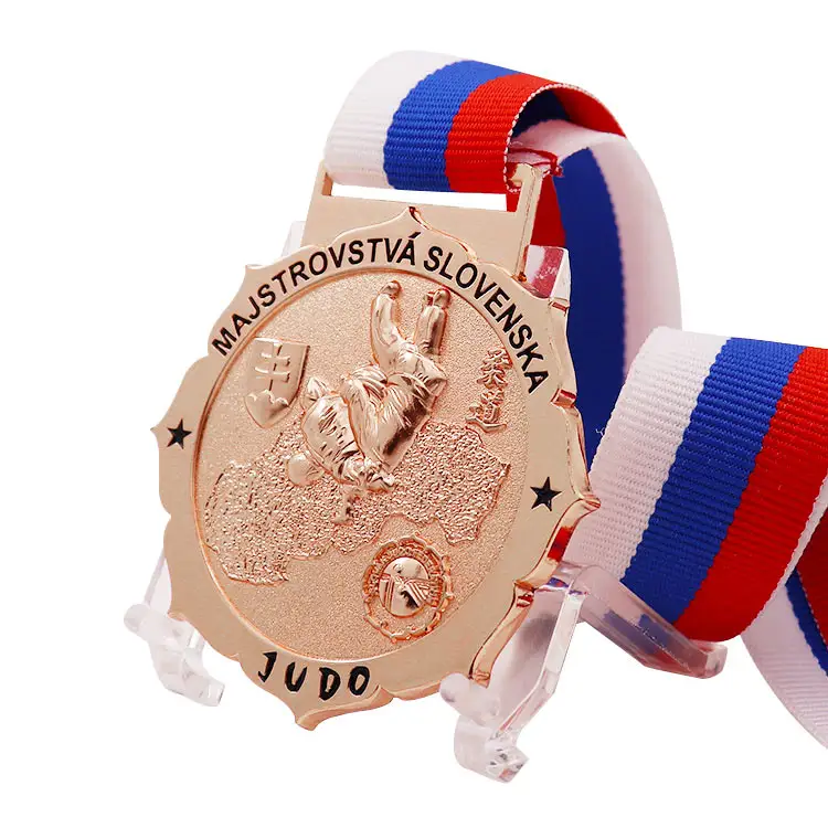 Benutzer definierte antike Taekwondo Award Medaillen Gold Gewinner 3D Blank Medaillon Karate Tae Kwon Do Gürtel Bänder Sport medaillen zum Gravieren