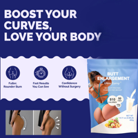 Poudre de gainage naturel OEM/ODM BBL pour l'agrandissement des fesses, extrait de Maca, beauté des fesses