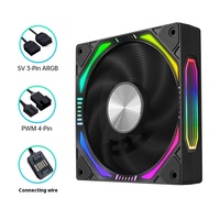 Composants informatiques en plastique pour boîtier d'ordinateur, synchronisation ARGB 5V3 broches, contrôle de la température lumineuse multicolore, pour l'exportation