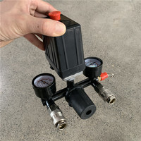 Commutateur de pression de compresseur d'air 95-125 PSI, vanne de commande, collecteur, régulateur, jauges, 20A 240V avec jauges, pièces pneumatiques de décharge