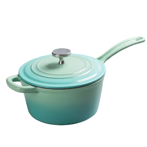 <span class=keywords><strong>Casserole</strong></span> en fonte émaillée résistante à la chaleur avec logo personnalisé de haute qualité, pot à lait avec longue poignée, compatible gaz et <span class=keywords><strong>induction</strong></span> - Product Image 5