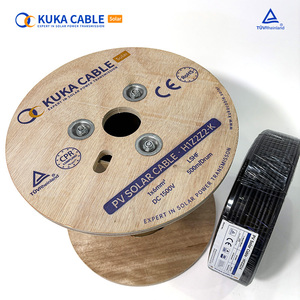 Câble solaire H1Z2Z2-K TUV, rouleau de 100 m, 4 mm², 6 mm², faible émission de fumée, sans halogène, étanche IP68, pour système solaire domestique - Product Image 1