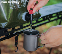 IRONDONKEY Conteneur d'eau pliable en plastique de 7,5 L, portable et multifonctionnel avec robinet, sac à eau pour le camping