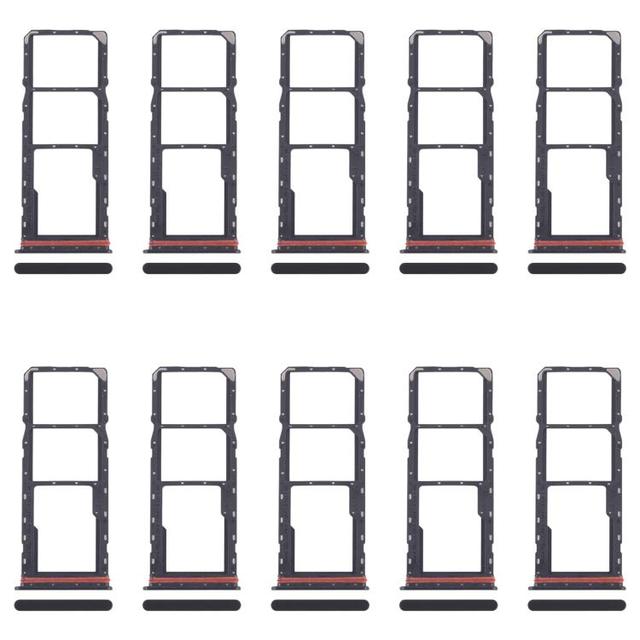 For Xiaomi Redmi A5 4G 10pcs SIM Card Tray + SIM Card Tray + Micro SD Card Tray (Black)