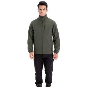 Men's New 2026 Soft Shell <b>Canvas</b> Jacket Custom Logo Front Waterproof Windproof Windbreaker Cotton Lined Softshell - Product Image 1