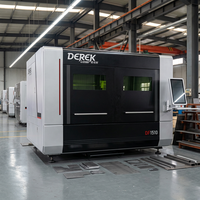 Máquina de Corte Láser de Fibra CNC Totalmente Cerrada Derek 1510, Sistema de Refrigeración por Agua Cypcut, Alta Precisión para Láminas de Metal, Acero y Aluminio