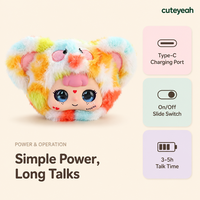 Mini Aimmy Peluche Arc-en-ciel Colorée, Jouet Parlant avec Chat Vocal IA, Cadeau Mignon pour Enfants, Idéal pour Fêtes, Article de Collection, Vente en Gros