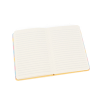 Carnet scintillant à couverture rigide, ligné, coins arrondis, pastel arc-en-ciel, Kawaii, pour étudiants