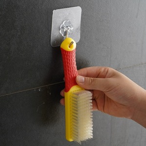 Brosse à chaussures à poils doux en nylon jaune et bleu, matériau PBT, pour nettoyer les chaussures et les vêtements - Product Image 2