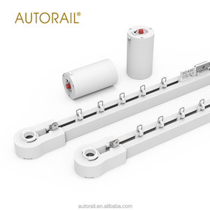 Modern Mini Motorized Curtain Motor <strong>Double</strong> Curtain Track System - Product Image 1