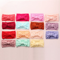 Baru Lahir Bayi Perempuan Kabel Rajut Rambut Band Besar Bow Tie Knit Bandana Nilon Ikat Kepala Balita Kepala Busur Simpul Sorban Anak