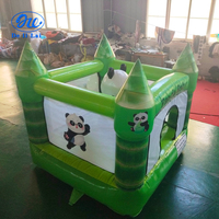 Château rebondissant gonflable de panda de dessin animé personnalisé en usine, toboggan gonflable pour enfants, château de trampoline pour enfants