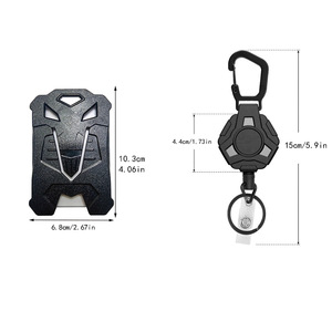 Câble métallique robuste à boucle facile à dégager, guidé par laser, en stock, avec enrouleur rétractable pour badge M, kit de camping extérieur, vente en gros - Product Image 5