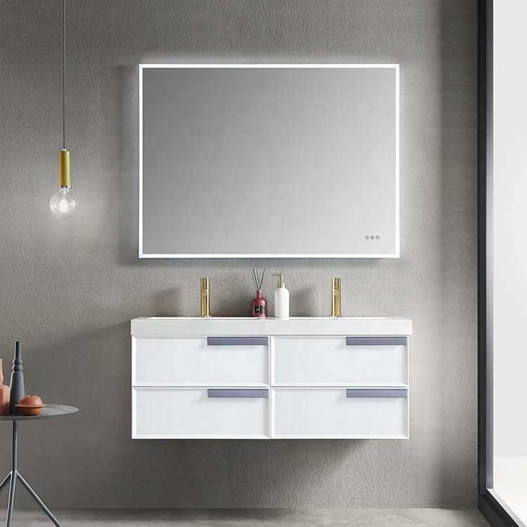 48 "lavabo doble tocadores de baño pared colgaba fregadero gabinete