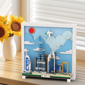 Wange 4929 Custom <b>Block</b> Bricks Model Dubai City Postcards Children Assembly Building <b>Block</b> Set <b>Plastic</b> Toy Wholesale Juguetes - Product Image 2