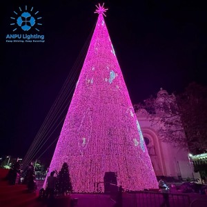 ANPU LIGHTING 50M Arbre de Noël Géant RGB Animation LED Pixel Lumineux Extérieur Étanche <span class=keywords><strong>D</strong></span>écoration Paysagère Monument Urbain Haute Qualité - Product Image 2