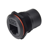 Conector Eléctrico Macho-Hembra RJ45 Cat6a, Cable Ethernet IP67 Impermeable, Tipo DIN, Comunicación de Red