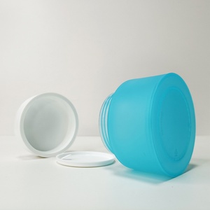 Pot cosmétique en plastique PP personnalisé, vide, vert, à double paroi, rond, mat, givré, pour crème visage, avec couvercle, 25g, 50g, 100g - Product Image 5