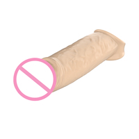 Gode en TPE à chair transparente imperméable et extensible pour hommes agrandisseur de pénis prolongateur d'extension d'éjaculation pour adultes