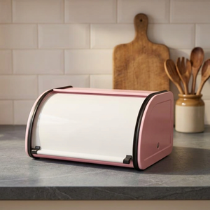 Boîte à pain rose avec couvercle rabattable, anti-poussière, anti-humidité, récipient de stockage alimentaire pour la cuisine - Product Image 3
