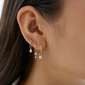Pendientes de Diamantes Redondos de Corte Brillante, Certificados por IGI, Cultivados en Laboratorio, de Oro Sólido de 14K, Modernos para Mujer - Product Image 4