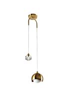 Luminaire suspendu LED moderne minimaliste nordique pour salon, chambre à coucher, chevet, luminaire suspendu en cristal, or noir, E27, luminaire suspendu en métal