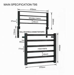 Sèche-serviettes électrique mural et sur pied en aluminium chauffant à sec avec réglage de la température et <span class=keywords><strong>minuterie</strong></span> 0-24 - Product Image 5
