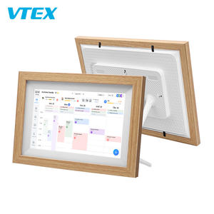 Calendrier familial numérique 15,6 pouces, cadre <span class=keywords><strong>photo</strong></span> en bois, <span class=keywords><strong>application</strong></span> Fotocube, synchronisation cloud WiFi, album, calendrier numérique intelligent, calendrier électronique <span class=keywords><strong>Android</strong></span> - Product Image 2