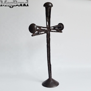 Estatuilla de estatua de Cruz de uñas de Metal religioso grabado en <span class=keywords><strong>bronce</strong></span> de hierro fundido Material de hierro <span class=keywords><strong>oxidado</strong></span> decoración del hogar espacios religiosos - Product Image 6