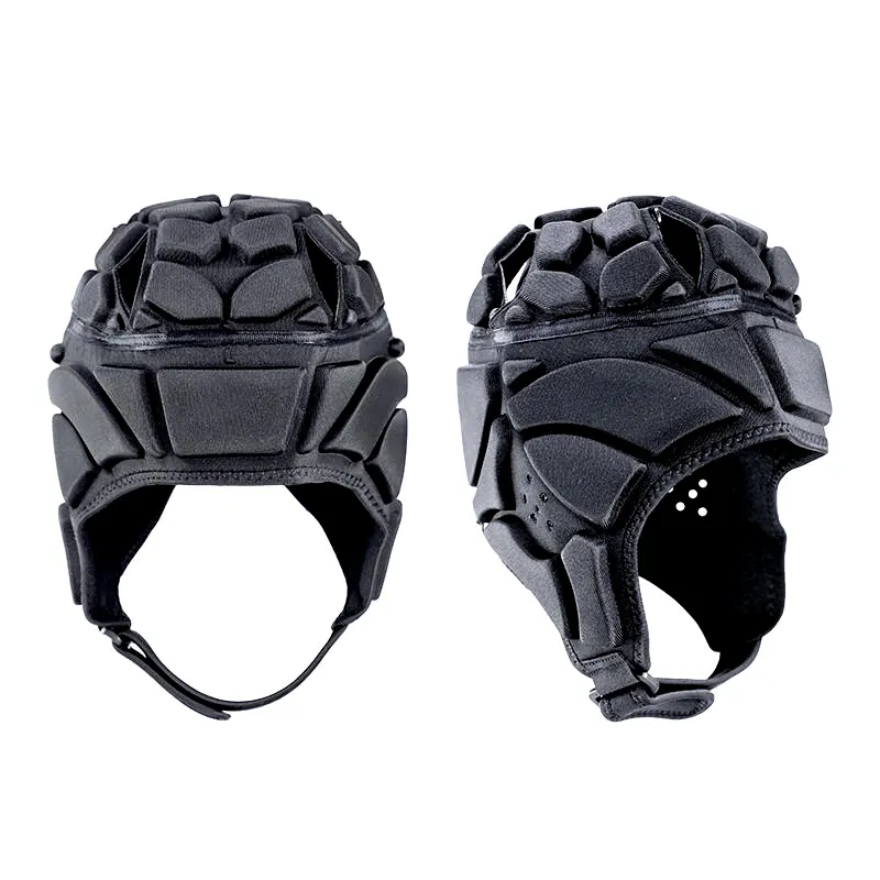 Casco de fútbol con bandera para jóvenes y adultos, casco de Rugby, color negro, suave