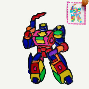 32PCS बच्चों DIY पेंट और छील खिड़की डेको कला शिल्प किट - Product Image 4