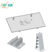 Supports de montage de panneaux solaires en aluminium haute résistance, installation facile, inclinables pour toit plat en tôle