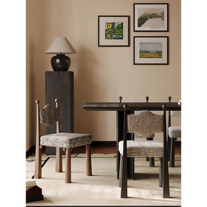 Sedia da Pranzo in Legno Massello Stile Francese Nordico Vintage con Schienale Imbottito - Arredamento Casa - Product Image 5