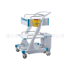 Chariot de soins Henry en ABS, chariot mobile avec tiroirs et poubelle pour usage hospitalier - Product Image 2