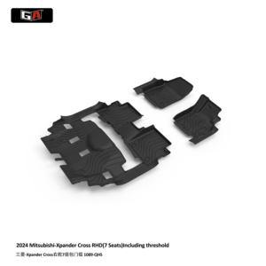 พรมปูพื้นรถยนต์สีดำ5D 3D สำหรับ <span class=keywords><strong>Mitsubishi</strong></span>-<span class=keywords><strong>Xpander</strong></span> <span class=keywords><strong>CROSS</strong></span> RHD - Product Image 2