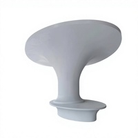 Colonne décorative personnalisable GRG pour hall d'hôtel, centre commercial, restaurant, pilier d'intérieur avec chapiteau ovale, finition blanche mate lisse