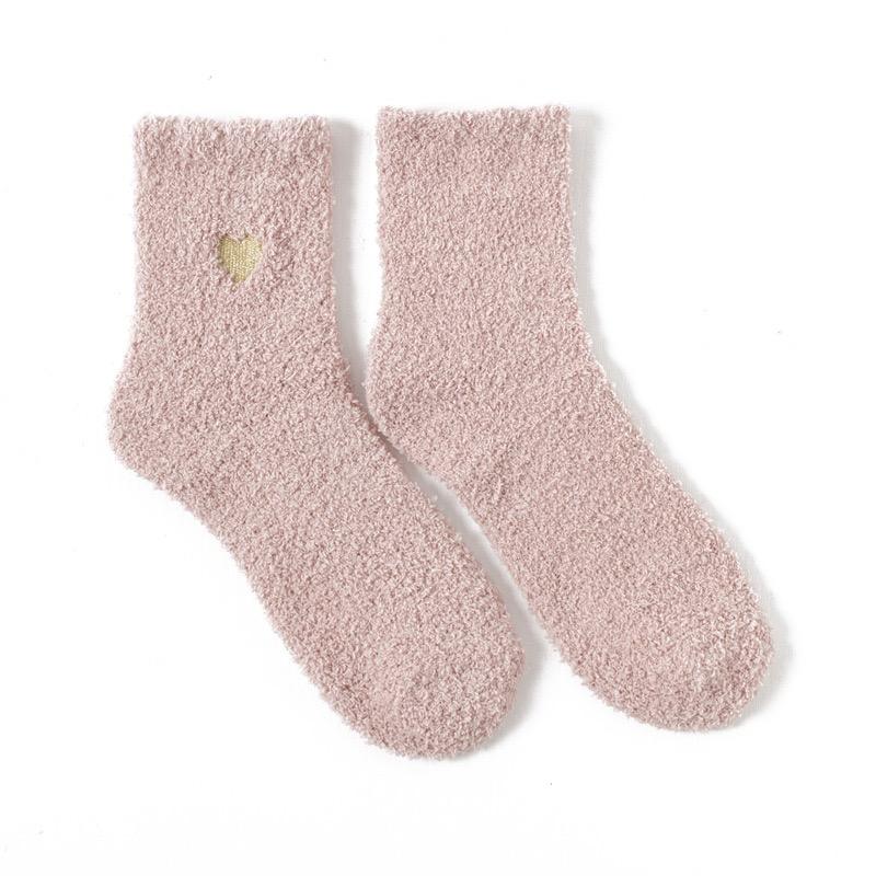 Yili Wholesale Custom Fuzzy Socks With logo Lady Coral Fleece Socks Women Home Styles Women's Socks