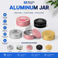 Petite boîte en métal aluminium pour cosmétiques, cire, bijoux, emballage 10ml 20ml 30ml, logo personnalisé, faible MOQ, fourniture directe usine