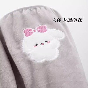 Jolies jambières lapin roses, blanches, grises, noires, brodées, style dessin animé, pour femmes et filles, chaleur automne-hiver, usage domestique - Product Image 3