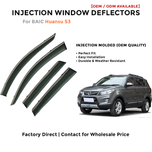 แผ่นบังแดดกันฝนสำหรับรถยนต์ BAIC S3 รุ่นโครเมียม ติดตั้งง่าย อุปกรณ์ตกแต่งรถยนต์ - Product Image 2