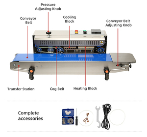 เครื่องซีลถุงแบบต่อเนื่อง FRD-1000 พร้อมฟังก์ชั่นพิมพ์รหัสบนล้อหมึกอัตโนมัติ - Product Image 3