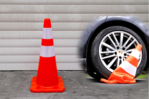 12 <span class=keywords><strong>Cones</strong></span> flexíveis do tráfego do cone de segurança rodoviária do PVC da polegada 30cm com listra reflexiva - Product Image 4